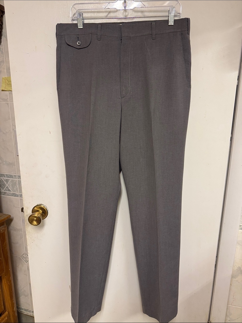 Haggar Men's Light Gray Dress Pants - Classic Trousers